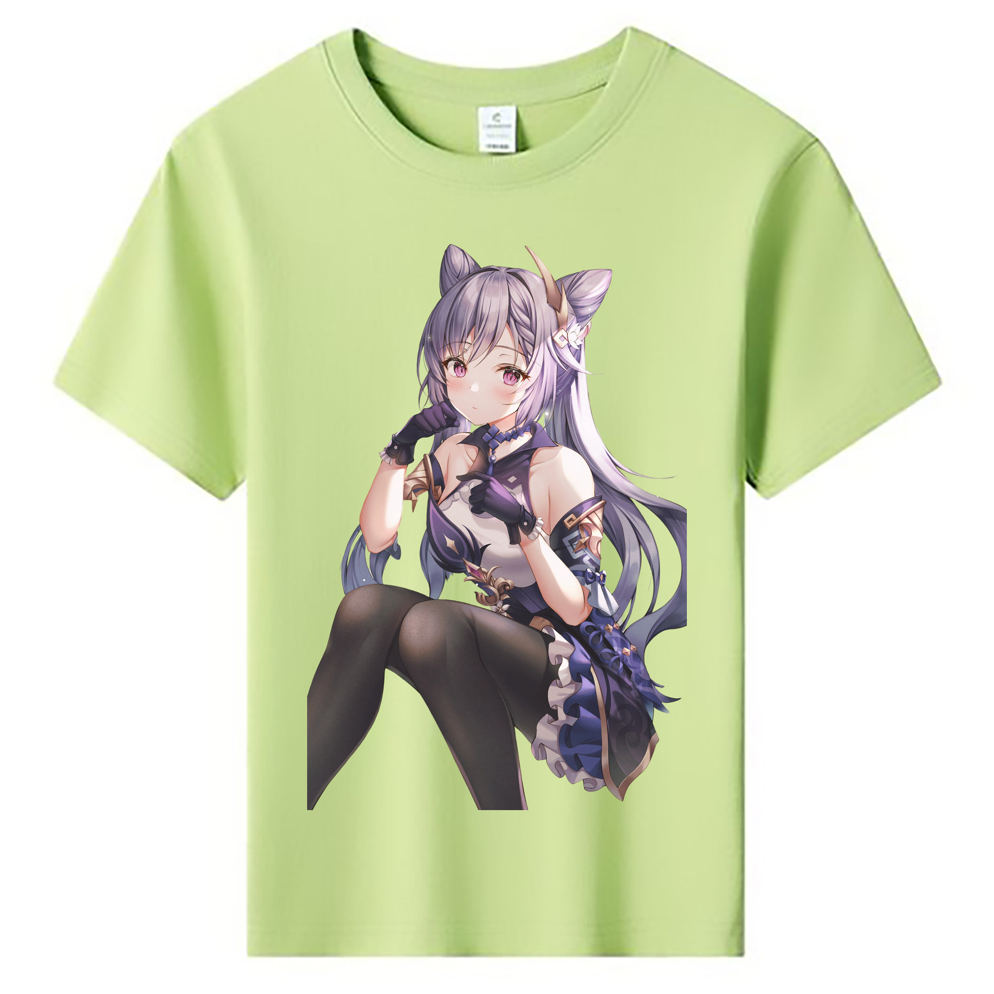 げんし神 刻晴 こくせい genshin Kokusei 綿100％キッズTシャツ（フロントプリント）